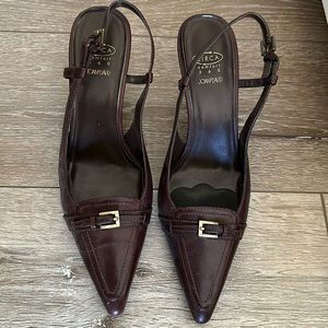 Joan and David brown leather heels size 8.5